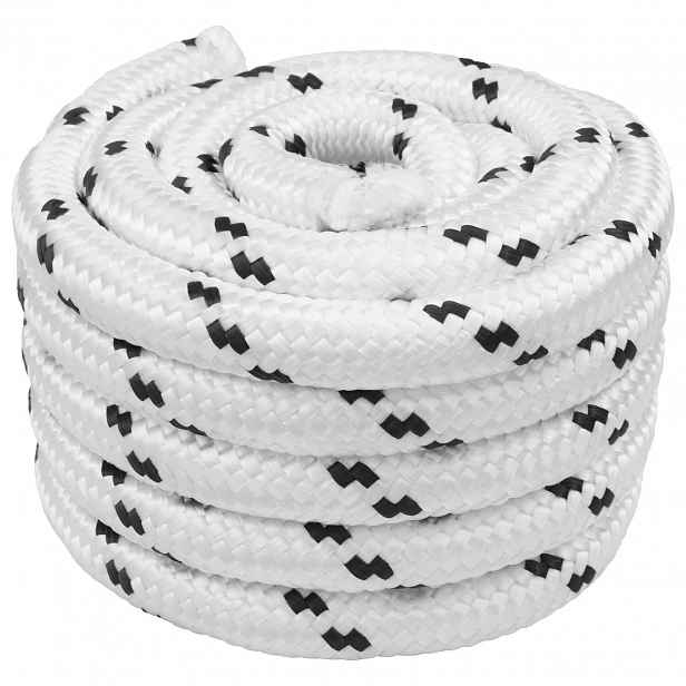 vidaXL Lano na loď 2.5 mm 50 m Bílá Polyester