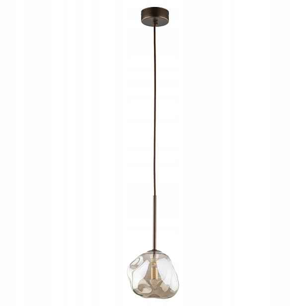 Závěsná Lampa TK-Lighting Lava I 160 cm G9 Metal Sklo Hnědá do obývacího pokoje