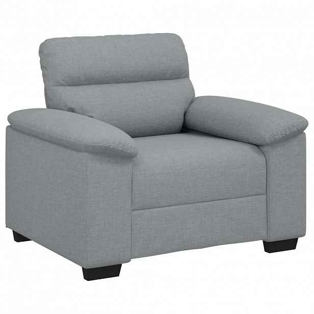 vidaXL Křeslo Světle šedá 100 cm Textil