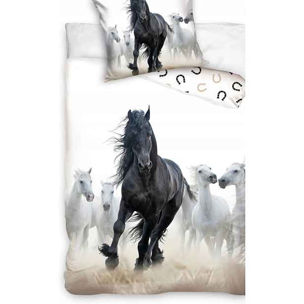 Povlečení Kůň Cválající Koně Mustang 140x200
