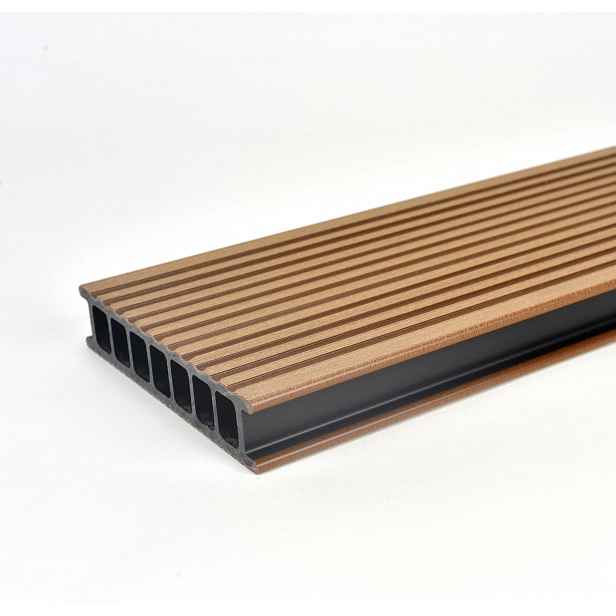 Prkno terasové dřevoplastové Twinson Terrace odstín vlašský ořech 140x28×4000 mm