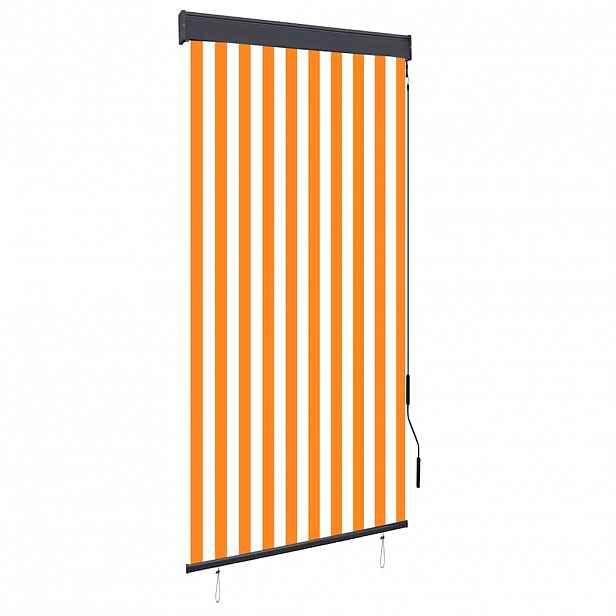 vidaXL Venkovní roleta 100 x 250 cm bílooranžová