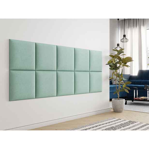 Čalouněný panel na zeď 42x42 PAG - tyrkysový