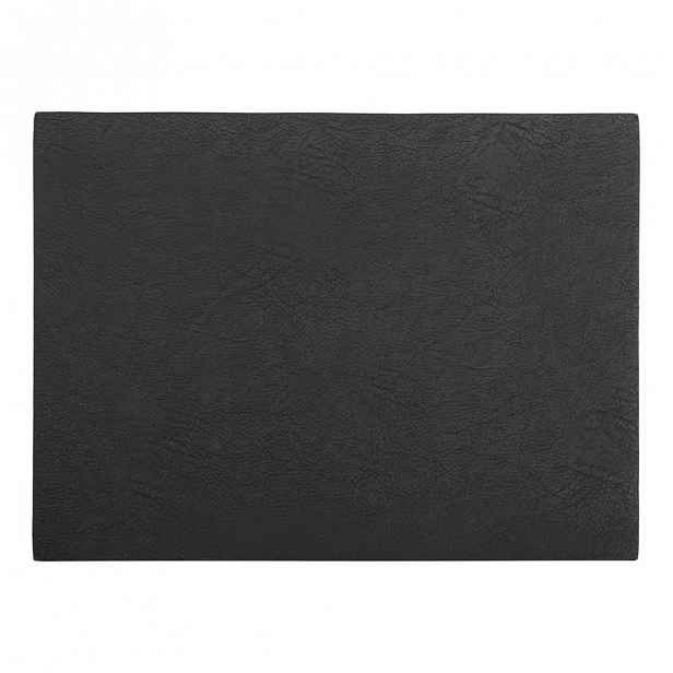 Černé prostírání z imitace kůže ZicZac Troja Rectangle, 33 x 45 cm