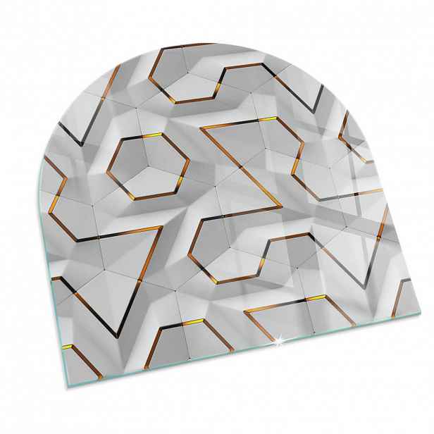 TULUP PODLOŽKA POD KRB 100x100 cm - Geometrický 3D vzor
