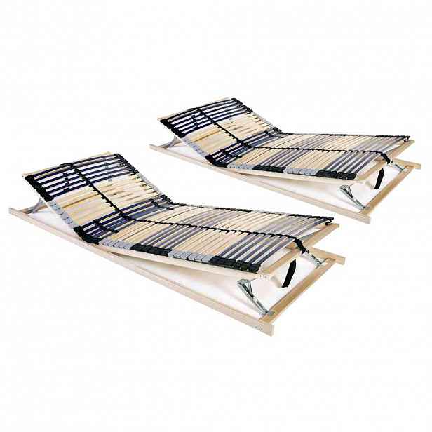 vidaXL Lamelové rošty do postele 2 ks 42 lamel 7 zón 80 x 200 cm