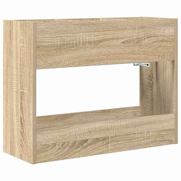 vidaXL Stojan na slunečníky s úložištěm Sonoma dub 65 x 24 x 50 cm