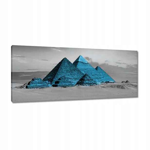 Obrazy 100x40 Modré pyramidy