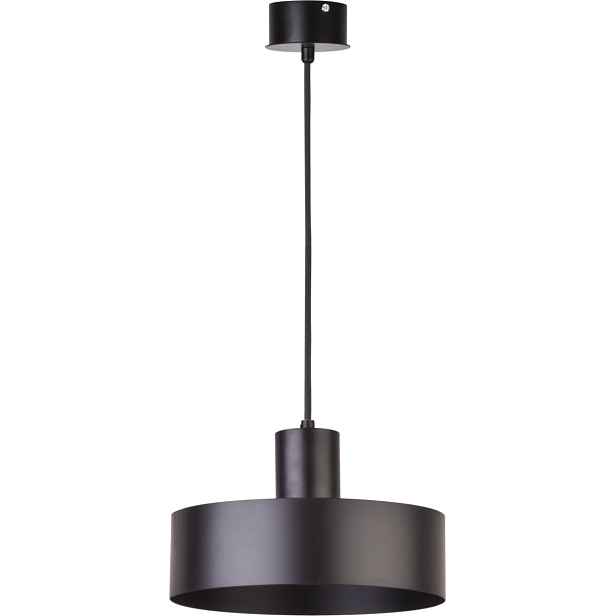 Závěsná lampa Rif černá kulatá 25 cm minimalistická E27 Sigma Lighting