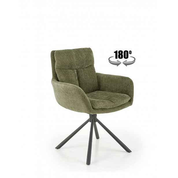 Otočná židle K495, olivová