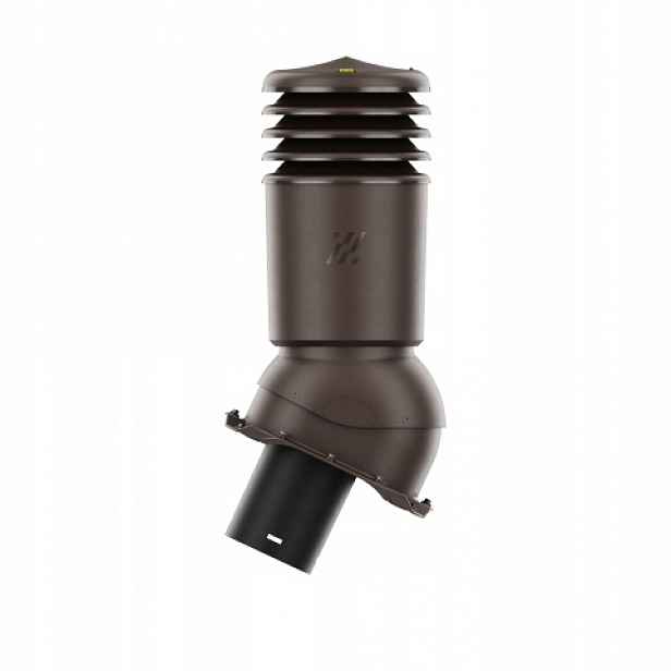 Větrací komín HiVent zateplený 125 mm Tmavě Hnědý