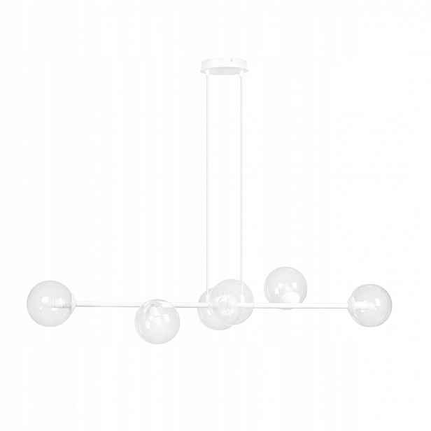 Závěsná lampa Rossi 6 Wh Transparent, moderní stínidlo, bílá barva