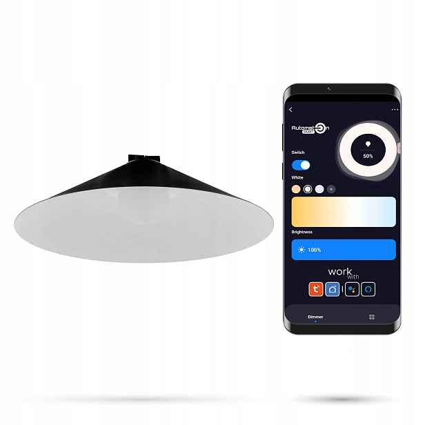 Lampa Zigbee Tuya kužel 18W D330 pro lišty FiberFLEX 48VDC 3000-6000K