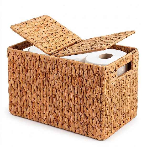 Relaxdays KOŠ Přírodní vodní hyacint na 6 rolí