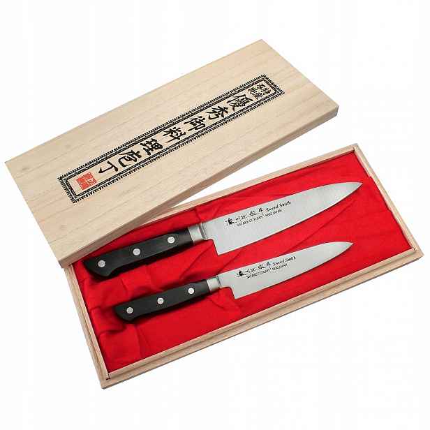 Sada 2 nožů Satake Katsu šéf 18 cm univerzální 13,5 cm sada