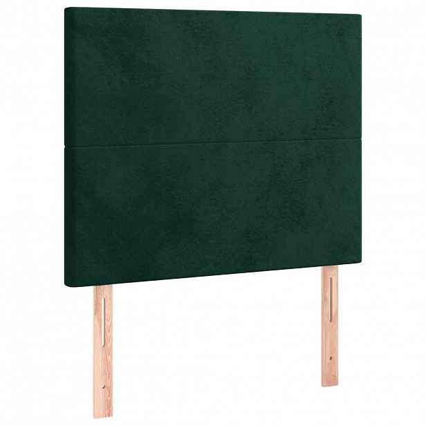 vidaXL Čelo postele tmavě zelené 100x5x118/128 cm sametové