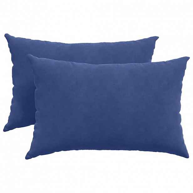vidaXL Pohovkové polštáře 2 pcs Policová modrá 60 x 40 cm