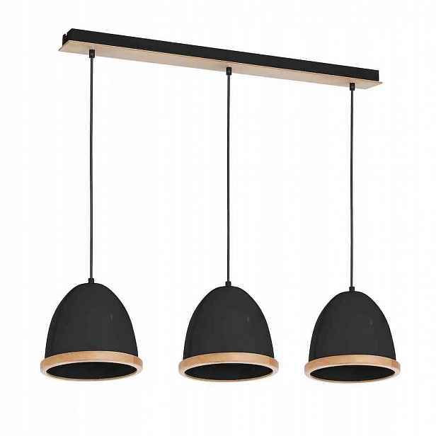 Závěsná lampa Eko-Light Studio Black 3xE27 Nastavitelná 65 cm Kov Dřevo