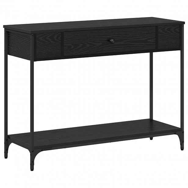 vidaXL Konzolový stolek Černý dub 100 x 34.5 x 75 cm Kompozitní dřevo