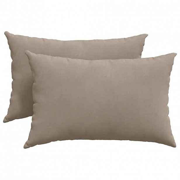 vidaXL Pohovkové polštáře 2 ks textil Taupe 60 x 40 cm