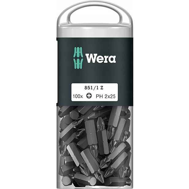 Bit PH2x25mm, op.100 Ks, na držák 1/4", DIN3126 E6,3 Wera (05072441001)
