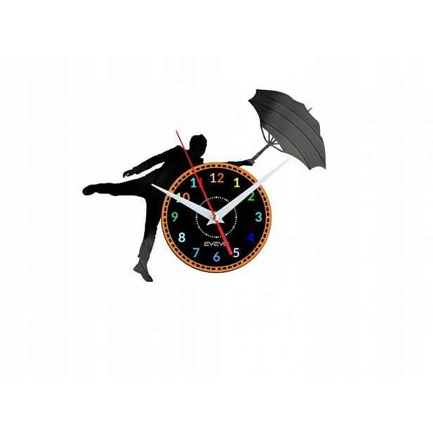 Raining Man Dekorativní Nástěnné Hodiny Moderní Vinylová Deska Na Pr