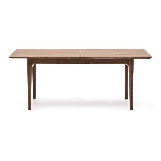 Rozkládací jídelní stůl s přídavnou deskou v dekoru ořechu 100x200 cm Elan – Kave Home