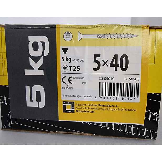 Tesařské Vruty Do Dřeva 5x40 Kuželové 5kg!!!