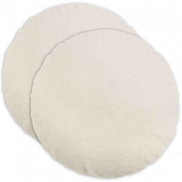 vidaXL Povlak na polštář 2 pcs HEERLEN Krémová Ø 60 cm Bouclé