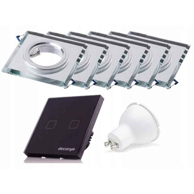 Sada Halogen Stropní Led lampy 6x spínač