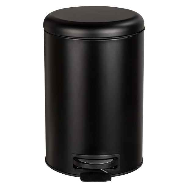 Černý odpadkový koš Wenko Leman Easy Close, 20 l