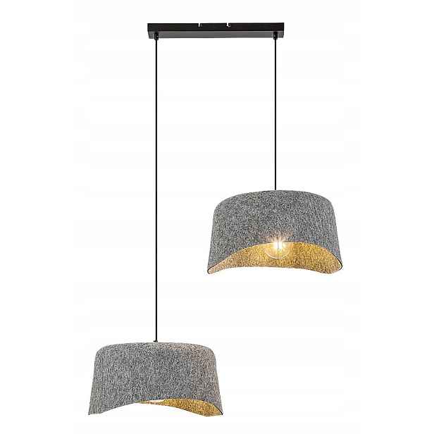 Závěsná lampa Rabalux Farelia černo-šedá 2xE27 kov/plst 120 cm
