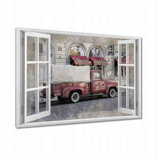 Obrazy 90x60 Červený PickUp z Usa