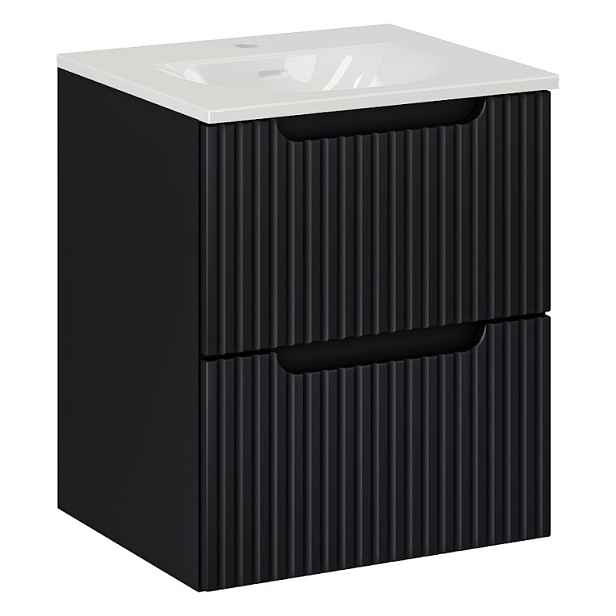 ArtCom Koupelnová skříňka s umyvadlem NOVA Black U50/1 | 50 cm