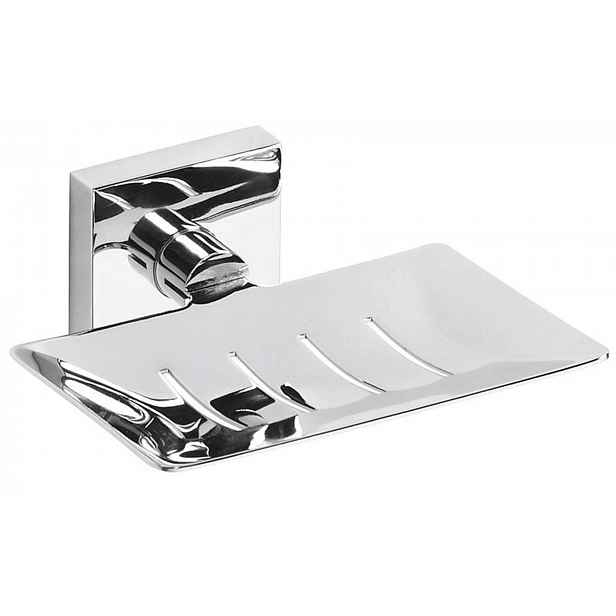 Sapho X-SQUARE - Mýdlenka obdélníková s otvory, chrom XQ800