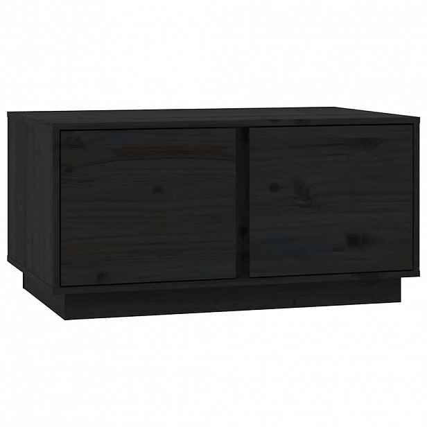 vidaXL Konferenční stolek černý 80 x 50 x 40 cm masivní borové dřevo