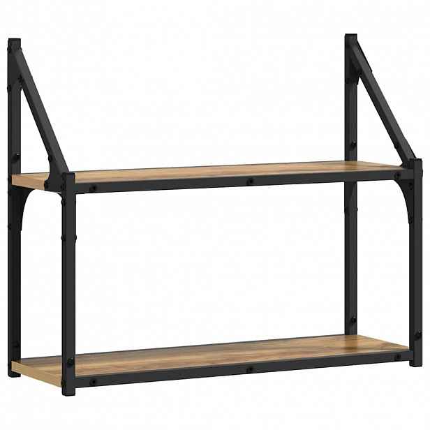 vidaXL Nástěnná polička Nástěnná montáž dub artisan 60 x 21 x 51 cm