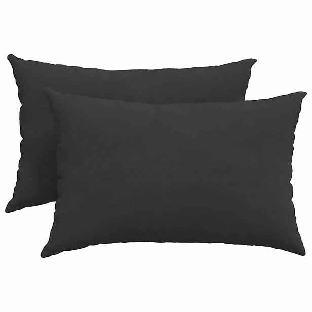 vidaXL Pohovkové polštáře 2 ks textil Černá 60 x 40 cm