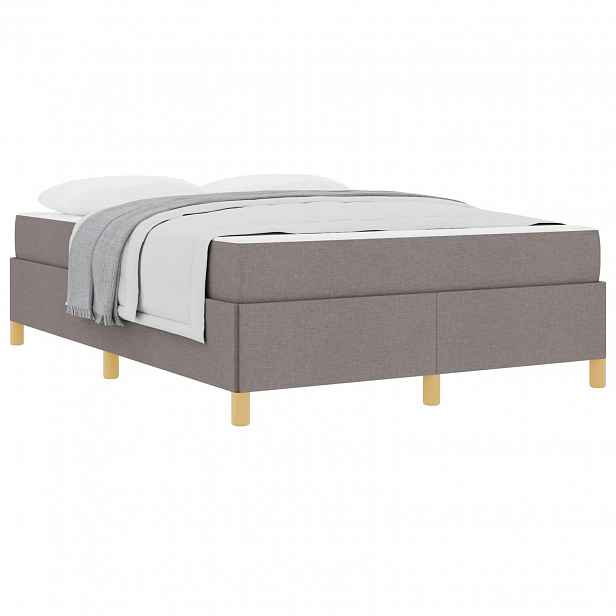 vidaXL Rám postele Taupe 140 x 200 cm textil