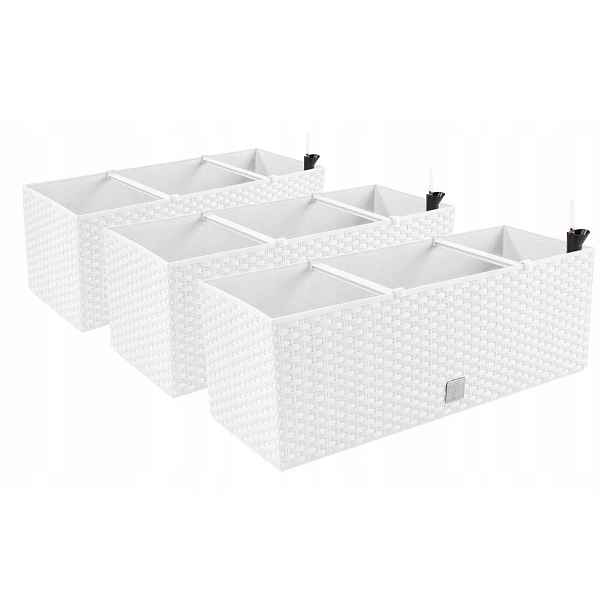 3x Květináč Rato Case DRTC600 Systém Bílý