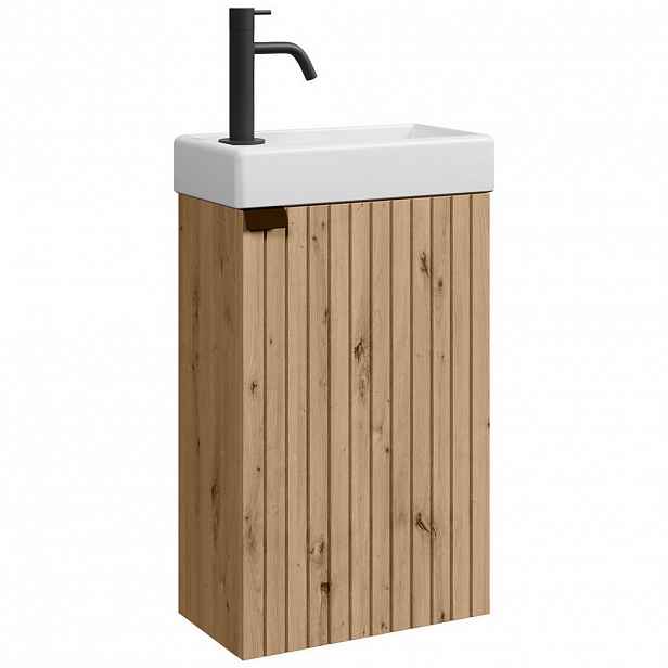 Badplaats SET UMYVADLA SE SKŘÍŇKOU Bosco 2 díly dub - 40 x 22 x 68 cm