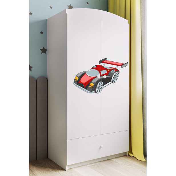 Kocot kids Dětská skříň Babydreams 90 cm formule jedna bílá