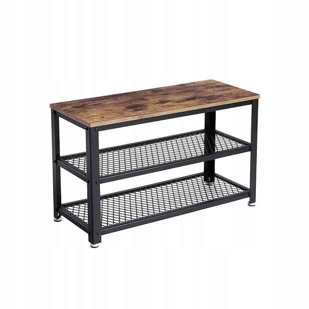 Lavička na boty Vasagle industriální loft vintage 73 cm 90 kg
