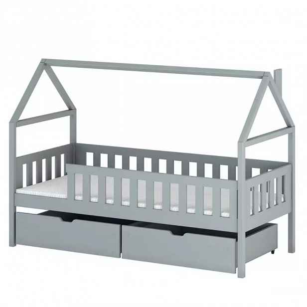 Posteľ Domček Domi 90x200 grey