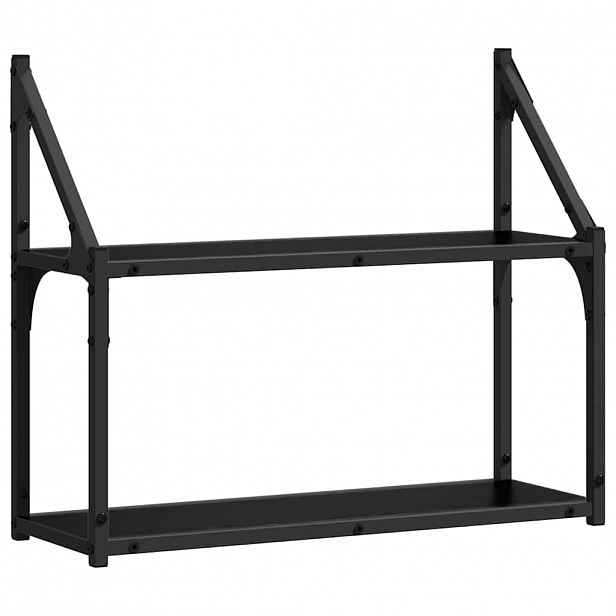 vidaXL Nástěnná polička Nástěnná montáž Černý dub 60 x 21 x 51 cm