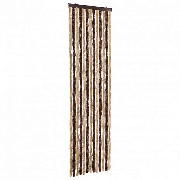 vidaXL Závěs proti hmyzu béžový a světle hnědý 56 x 185 cm Chenille