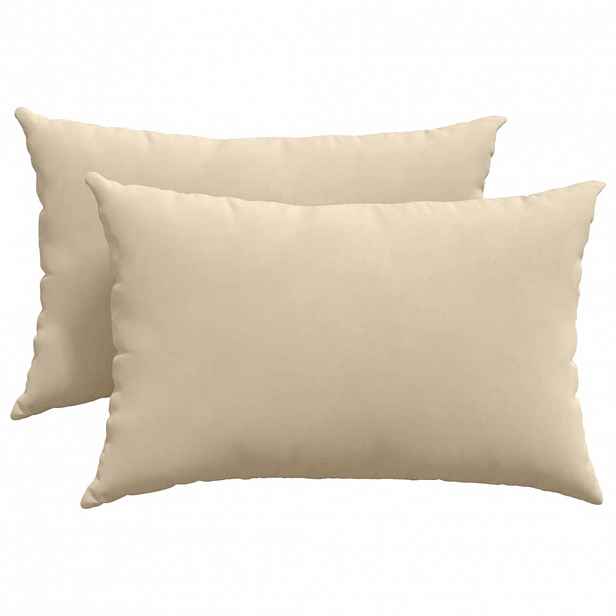 vidaXL Pohovkové polštáře 2 ks textil Krémová 60 x 40 cm