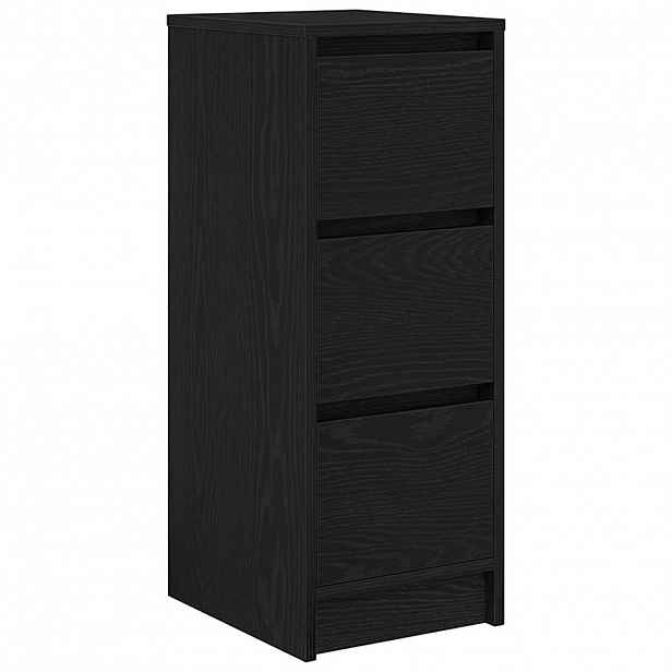vidaXL Příborník Černý dub 29,5x34x76 cm Dřevěná konstrukce