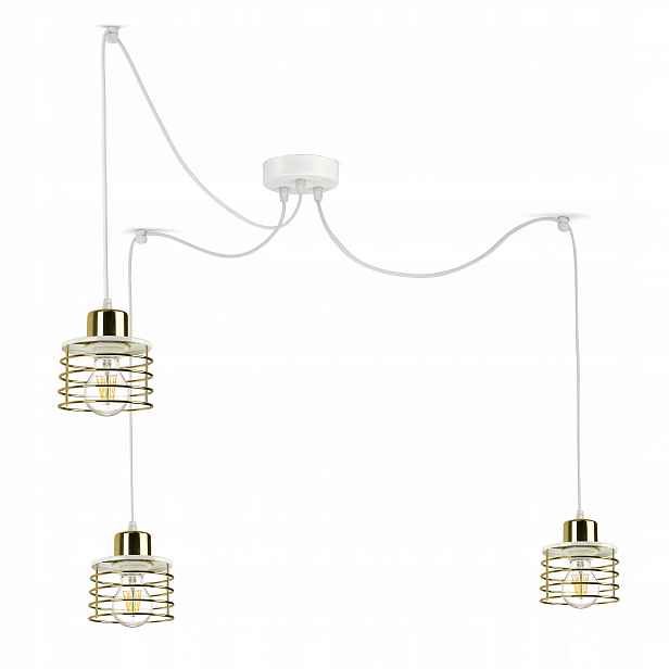 Závěsná lampa Lustr Pavouk Glam Zlatý Chrom Med