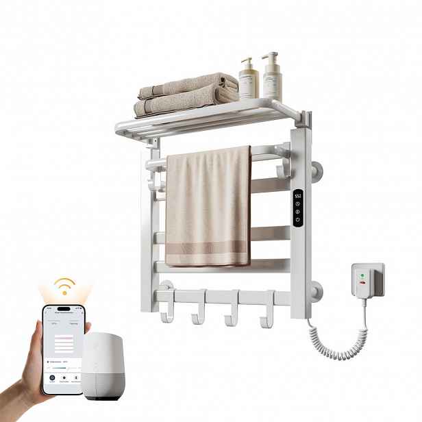 EMKE RADIÁTOR Elektrický radiátor s WiFi a dálkovým ovládáním, bílý, 50/50 cm
